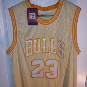 Rare Mitchell&Ness"Authentic Mustard Yellow" Michael Jordan Bulls jersey#23 XXL